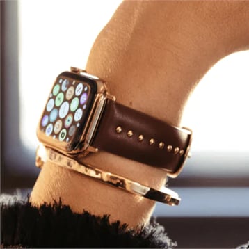 Burgundy Stud Band for the Apple Watch 